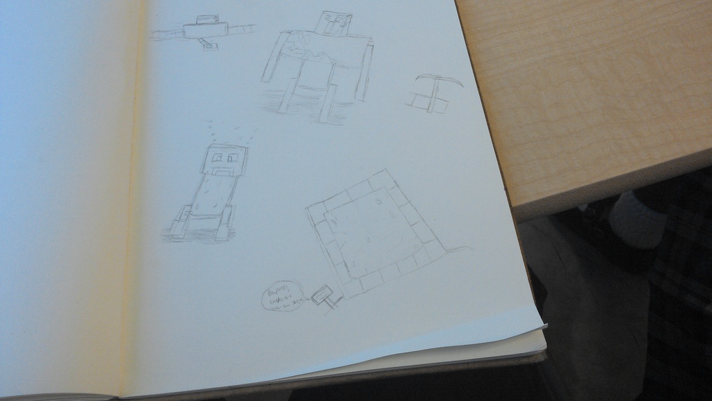 Most recent image: Minecraft doodles