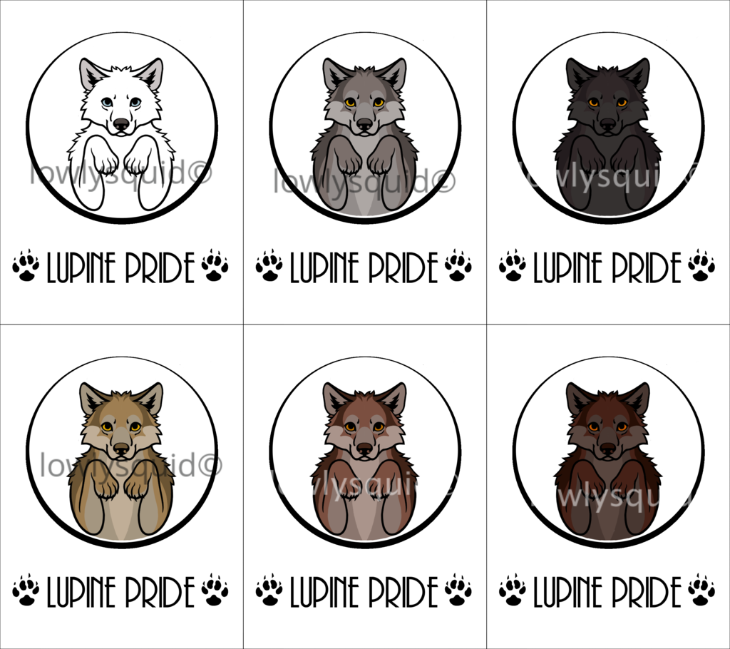 Colored Species Pride Badges: Lupine