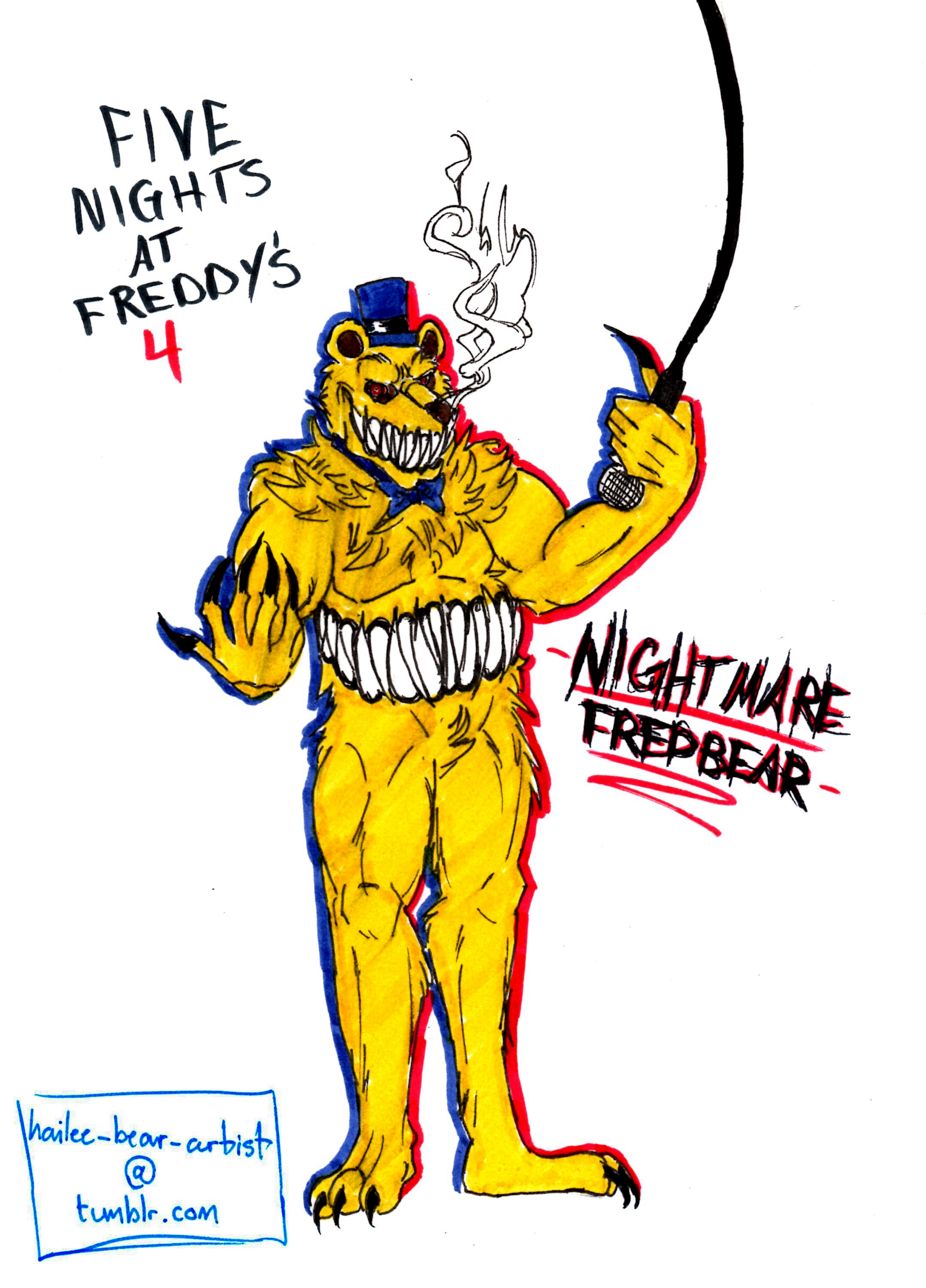 Fnaf Fanart Nightmare Fredbear Traditional Weasyl