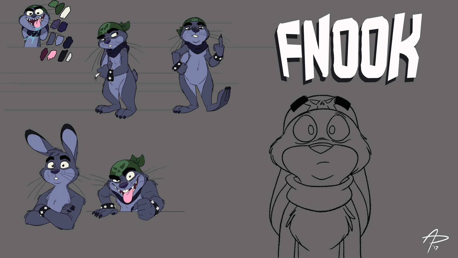 FNOOK Character reference sheet — Weasyl