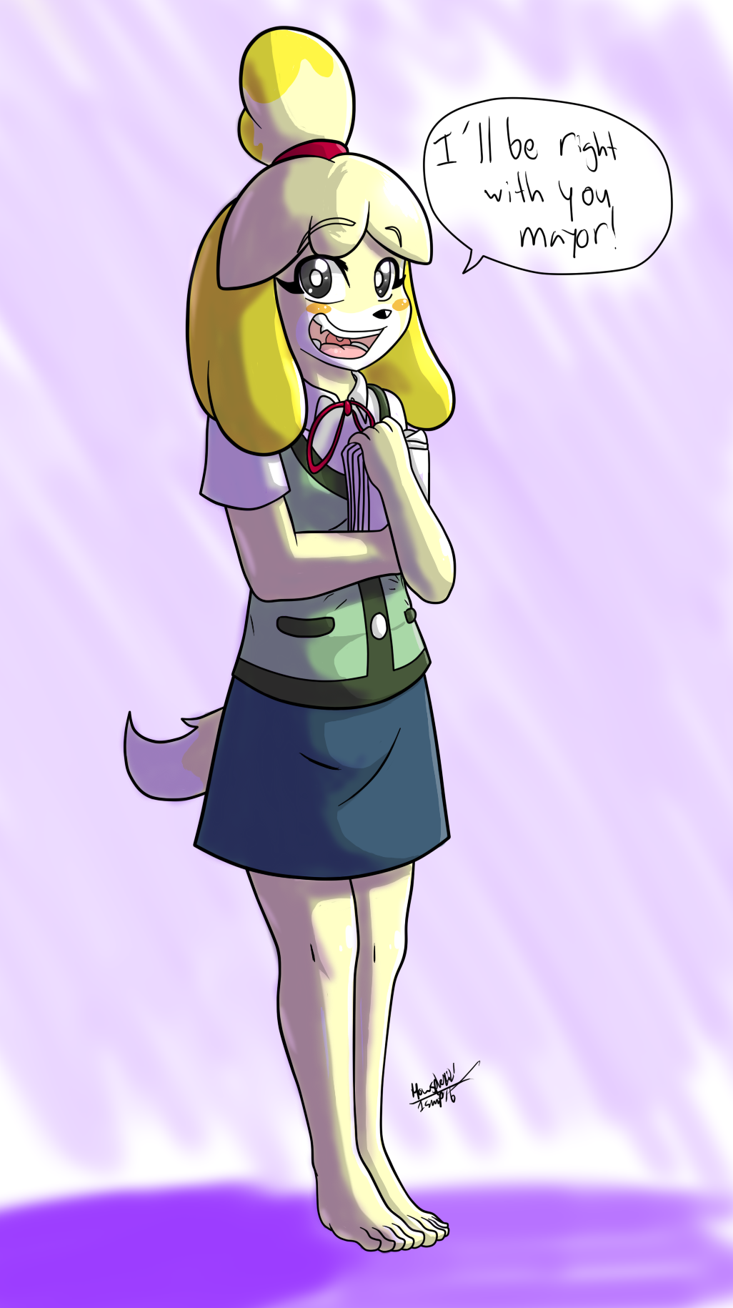 Animal Crossing Isabelle digital (critique requested). 