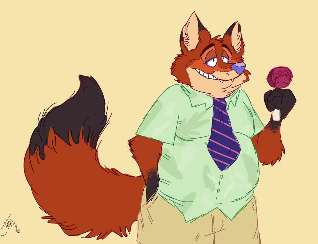 nick wilde but chubby by. 
