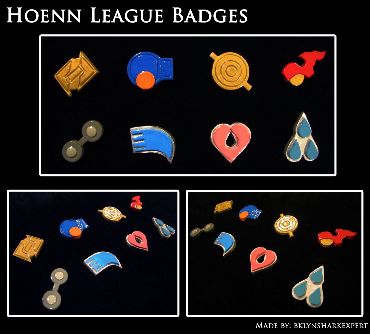 Pok/émon Hoenn Gym Badges Set of 8 Pok/émon Lot de 8 m/édailles Pins Ligue Hoenn