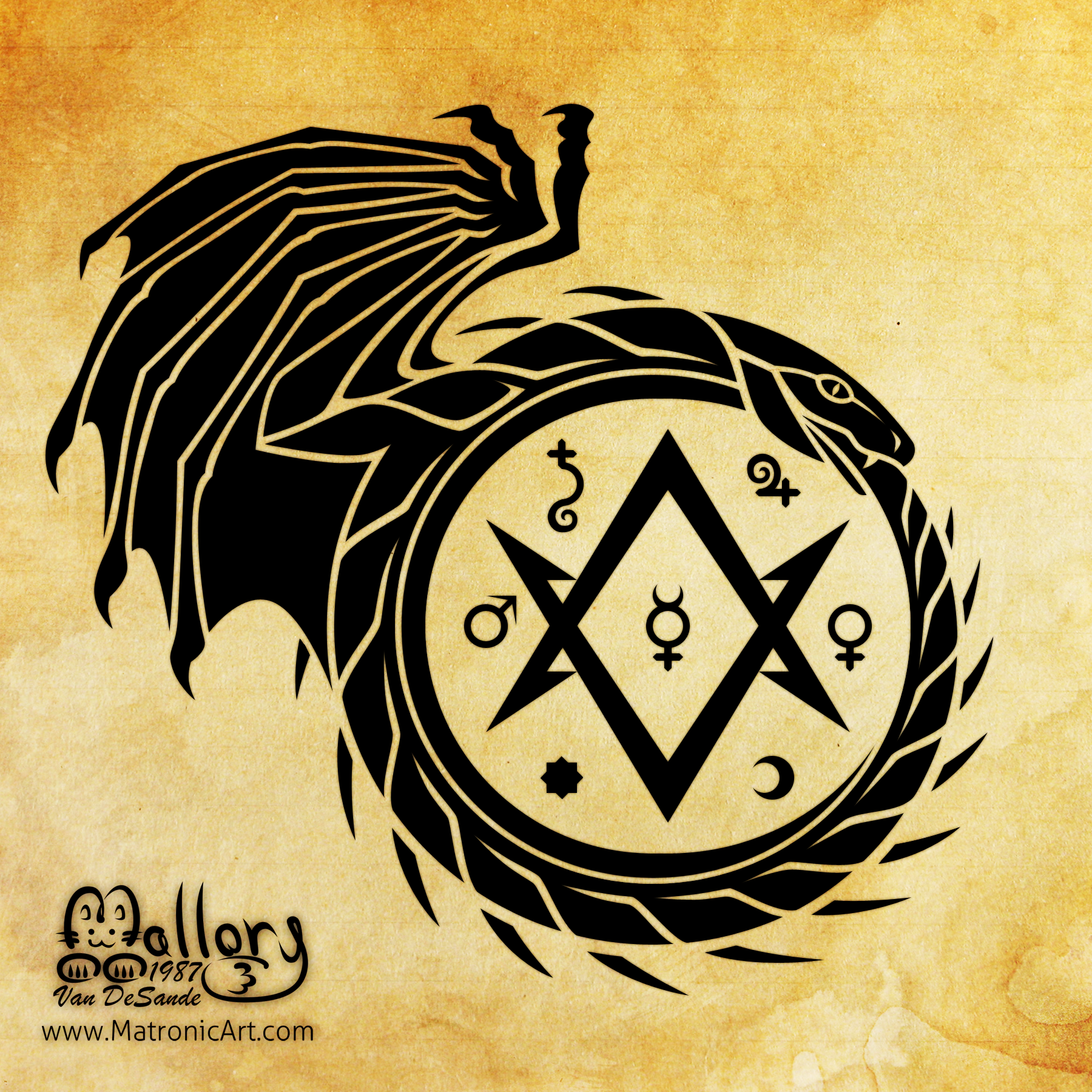 GRAPHIC DESIGN - Ouroboros Alchemy Tattoo — Weasyl