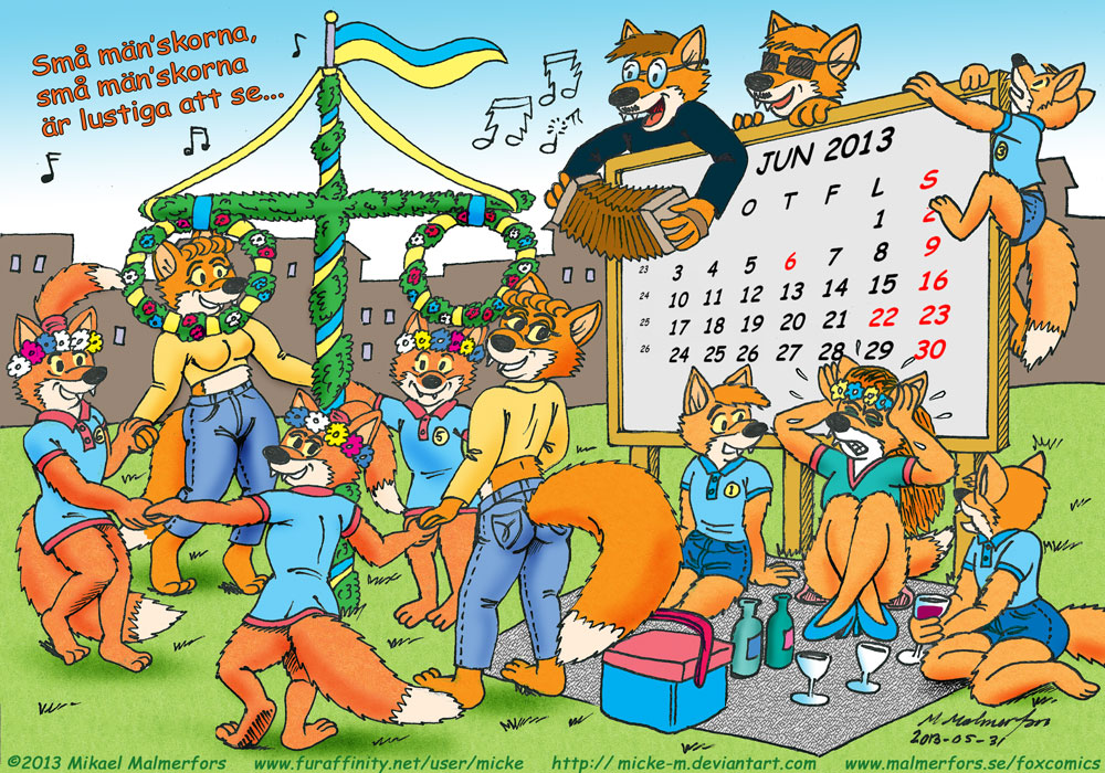 Fox Calendar 2013 June — Weasyl
