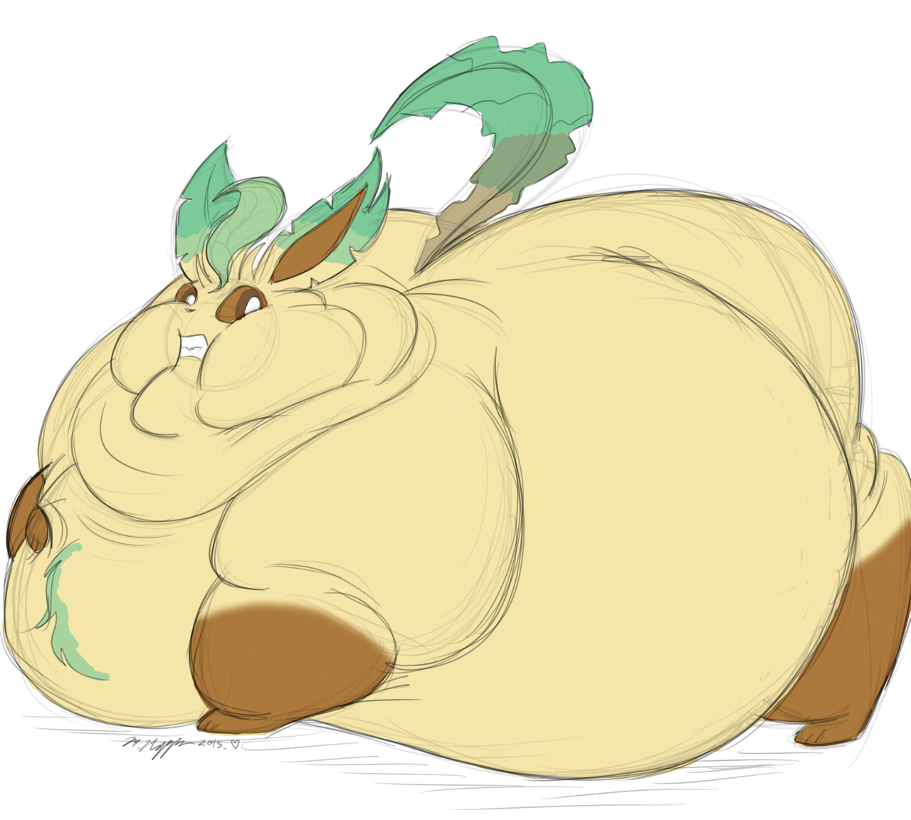 Fat Faces of Eevee: Leafeon. 