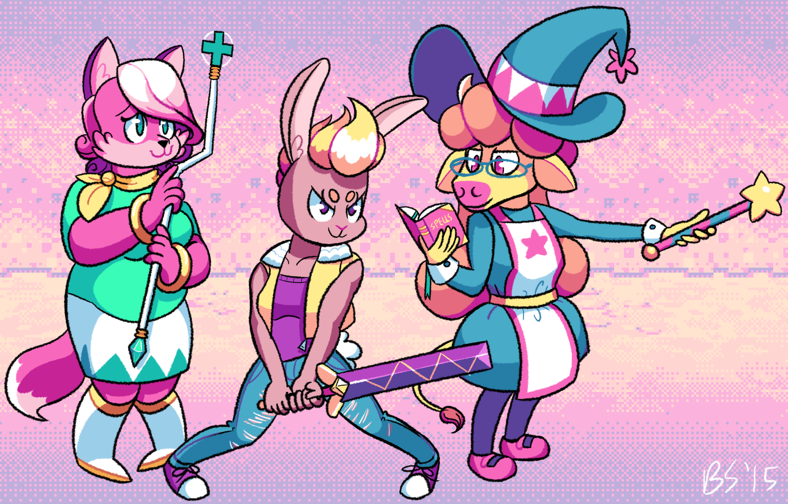 Super Lesbian Animal RPG party — Weasyl