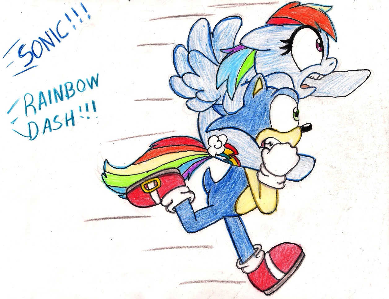 Sonic And Rainbow Dash Weasyl
