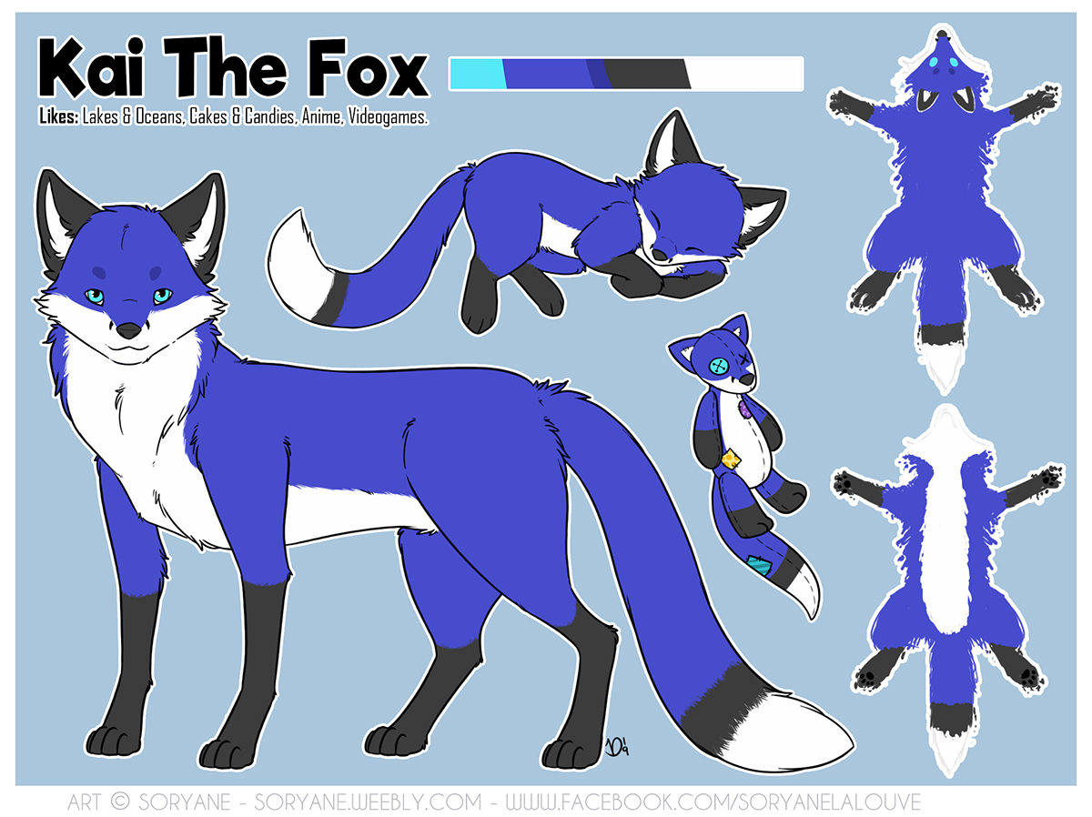 Kai The Fox - Feral Ref Sheet. 