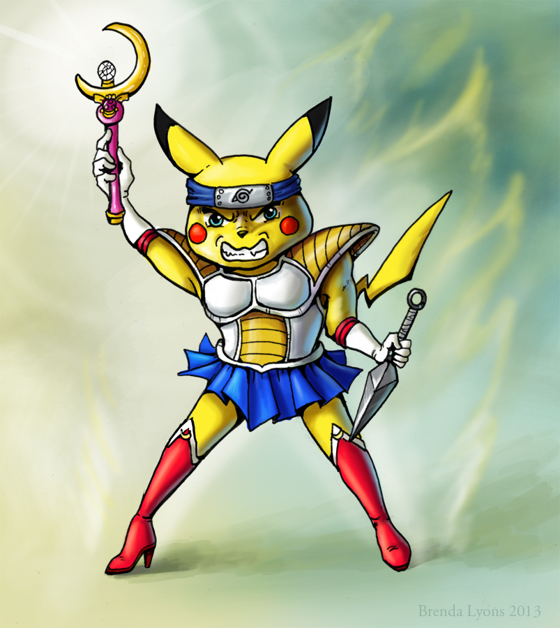 Sailor Saiyan Shinobi Pikachu. 