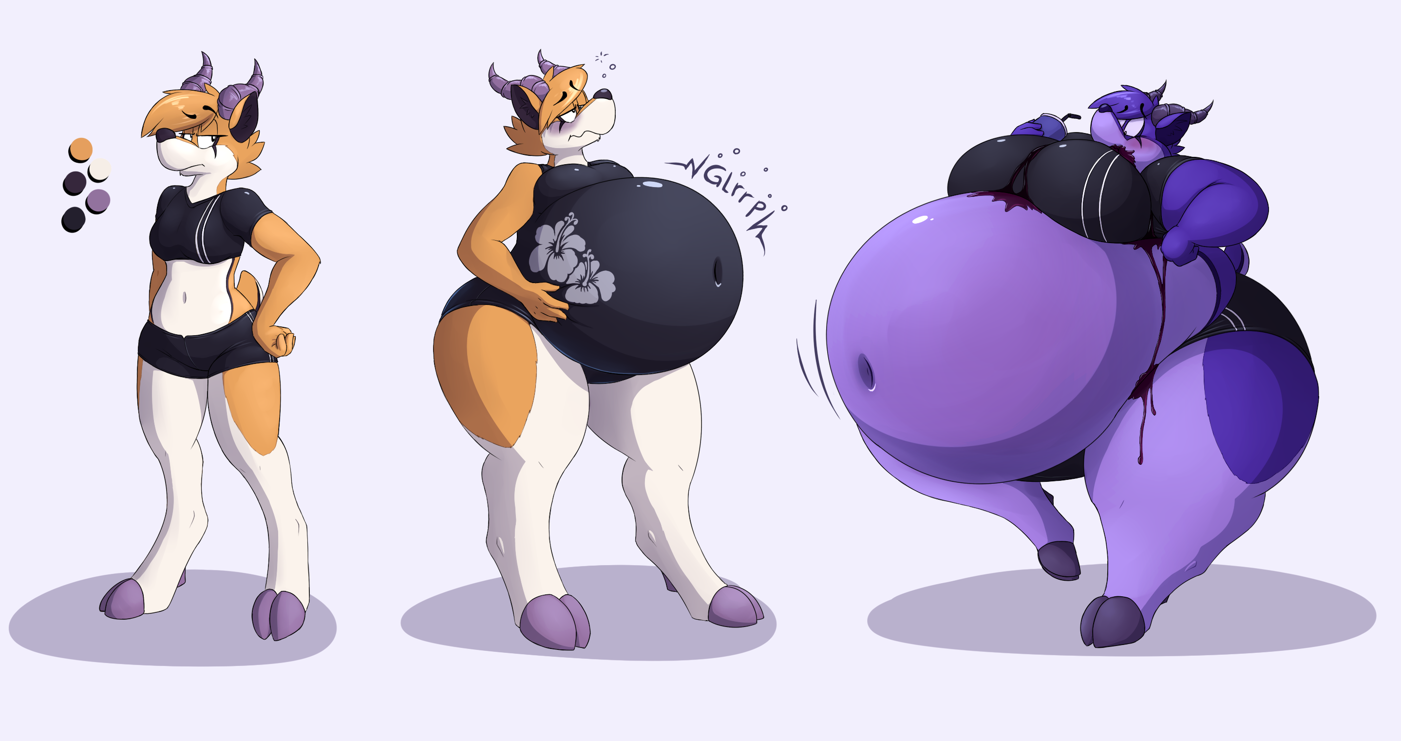 Female Furry Belly Inflation Hose.